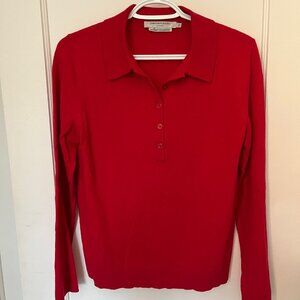 Red Wool Polo Size Small